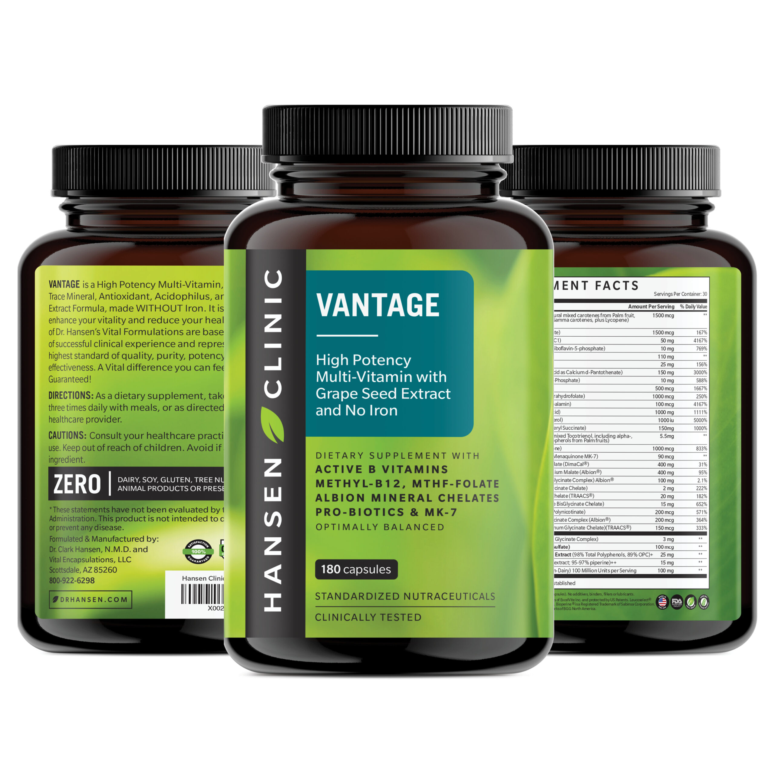 Test and review supplements like Vantage Multi-vitamin developed by Dr Hansen